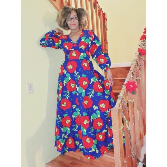 Dresses & Skirts - African Material Flow Maxi Dress (Made in Ghana)